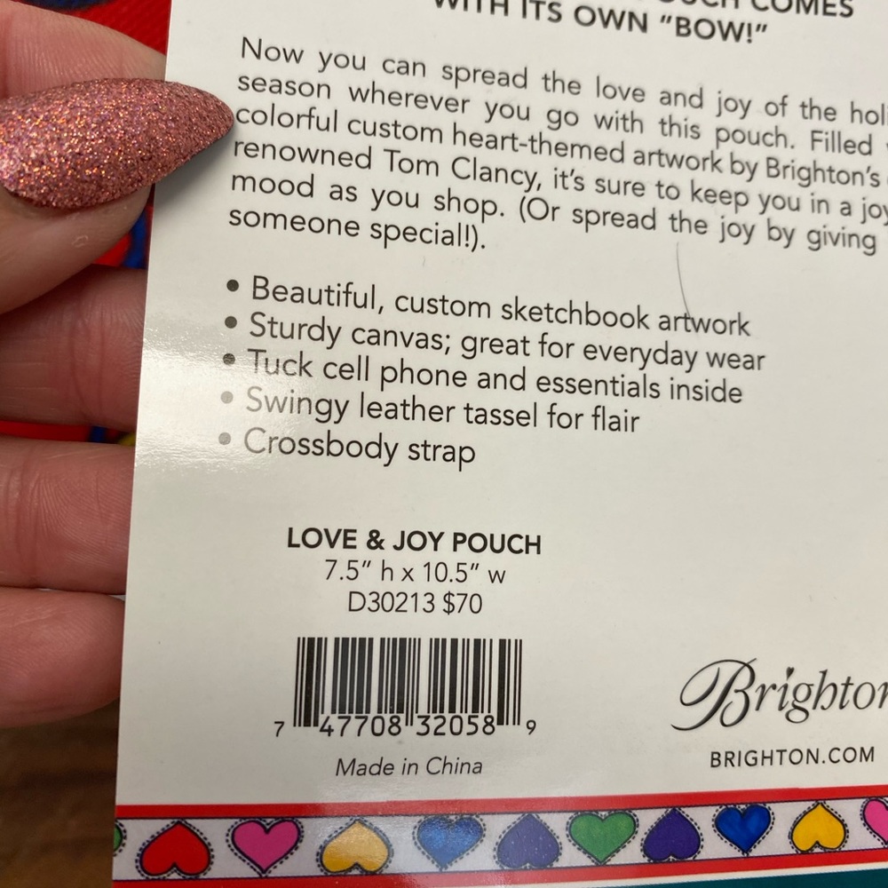 Brighton Love & Joy Pouch  Crossbody NWT! - Picture 4 of 7